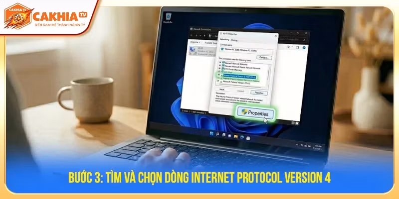 Người dùng chọn vào mục Internet Protocol Version 4