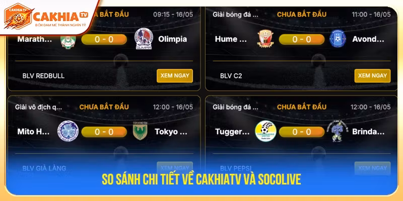 So sánh APK CakhiaTV và Socolive chi tiết